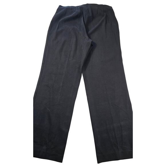 Coldwater Creek M 10-12 womens black pull on pants elastic waist thick cotton - Picture 2 of 8